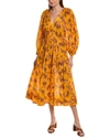 A.l.c . Sayer Midi Dress In Orange