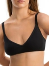 On Gossamer Cabana Cotton Blend Stretch Bralette In Black