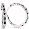 Pompeii3 1/2ct Black & White Diamond Hoops 14k White Gold In Multi