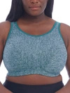 Goddess Mid-impact Wire-free Sports Bra In Grey