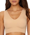 Calvin Klein Invisibles Smoothing Longline Bralette In Beige