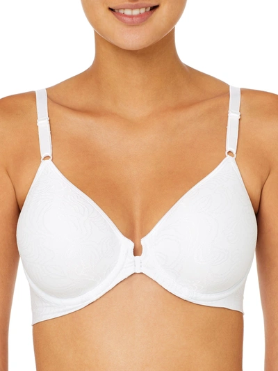 Bali Women's Comfort Revolution Front-close T-shirt Bra In White