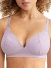 Maidenform Pure Comfort Soft Support Wire-free Bra In Misty Lilac