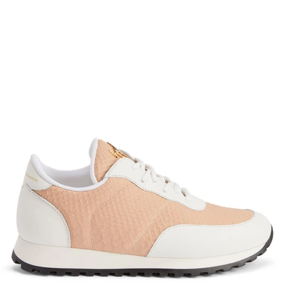 Giuseppe Zanotti Woman Sneakers Blush Size 9 Soft Leather In Beige