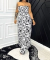 TIMING BLOOMING BEAUTY MAXI DRESS IN BLACK/WHITE