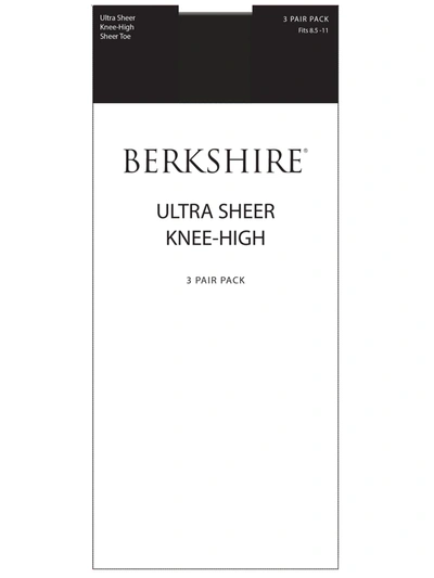 Berkshire Women's Ultra Sheer Knee Highs 3-pack In Black