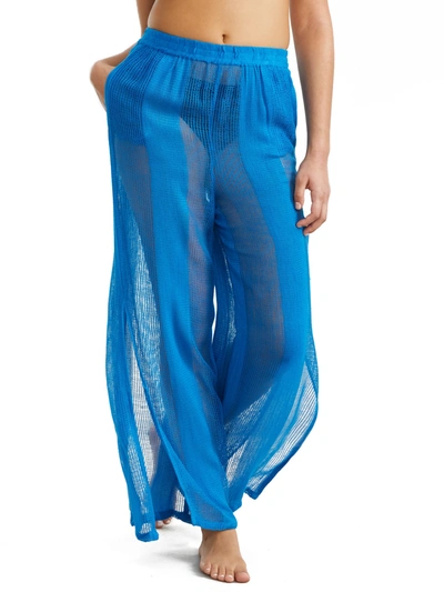 Sunsets Breezy Beach Pants Cover-up In Electric Blue