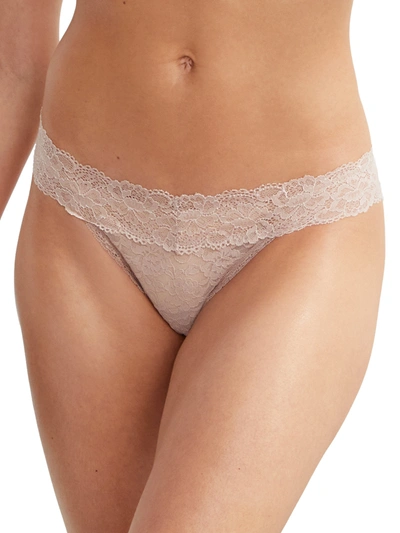 Maidenform Women's Sexy Must Have Lace Thong In Beige
