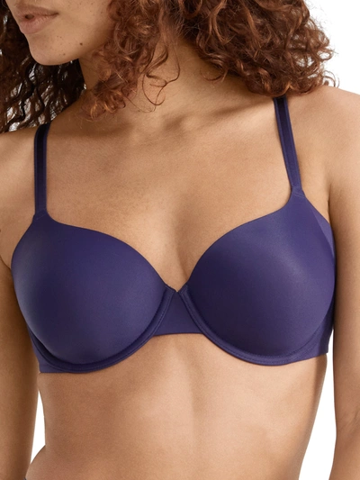 Warner's No Side Effects Seamless T-shirt Bra In Blue