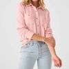 Faherty Legend Sweater Shirt In Burnt Sierra Stripe In Pink