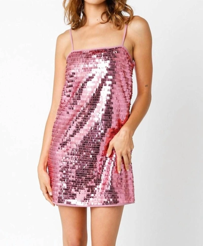 Olivaceous Paris Dress In Pink In Purple