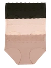B.tempt'd By Wacoal B.bare Hipster 3-pack In Beige