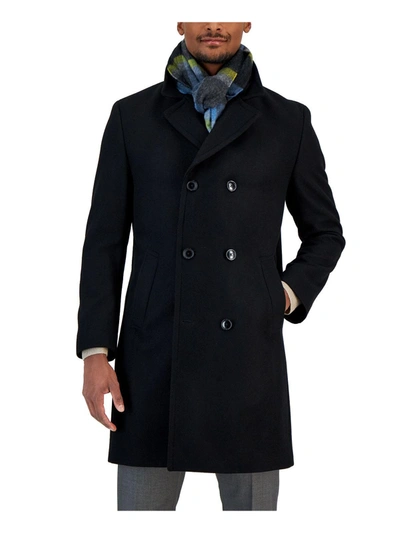 Nautica Men's Classic-fit Double Breasted Wool Overcoat In Blue