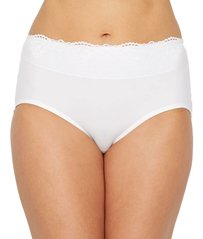 Bali Women's Smooth Passion For Comfort Lace Brief In White