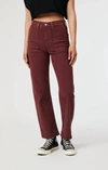 Mavi Shelia Front Pocket Straight In Port Luxe Twill In Brown