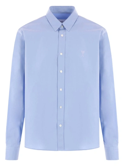 Ami Alexandre Mattiussi Light Blue Cotton Shirt