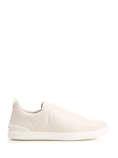 Zegna Triple Stitch Low Top Sneakers In Multicolor