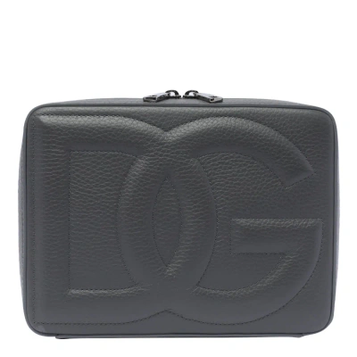 Dolce & Gabbana Dg Logo Crossbody Bag In Grigio