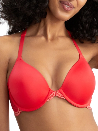 Maidenform One Fab Fit Extra Coverage T-back T-shirt Bra In Red Stone Coral
