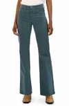 Kut From The Kloth Ana Fab Ab High Waist Corduroy Flare Jeans In Green