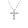 Diana M. 18 Karat White Gold Diamond Cross Pendant Featuring 1.00 Cts Total. In White