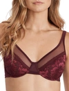 Bali One Smooth U Lace Minimizer Bra In Red