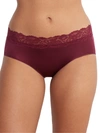 Camio Mio Shine Hipster With Lace In Maroon Banner