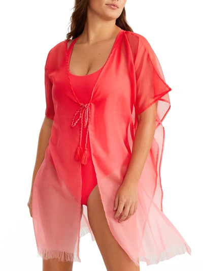 Sunsets Geranium Maldives Tunic Cover-up