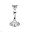 CLASSIC TOUCH DECOR NICKEL CANDLESTICK WITH HAMMERED DESIGN- 6.5"H