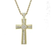 Diana M. 18 Kt Yellow Gold Diamond Cross Pendant In Yellow