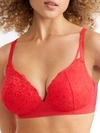 Maidenform Pure Comfort Soft Support Wire-free Bra In Red Stone