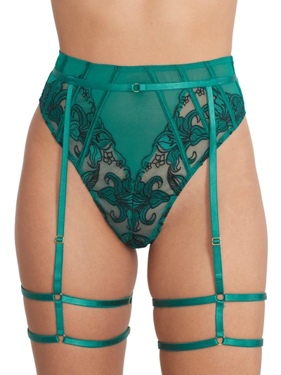 Playful Promises Rhiannon Thigh Harness In Teal