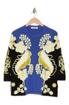 VALENTINO COLORBLOCK EMBROIDERED WOOL & CASHMERE SWEATER