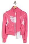 VALENTINO LACE DETAIL SCARF COLLAR BOMBER JACKET