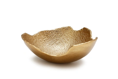 Classic Touch Decor Gold Bark Raw Edged Bowl