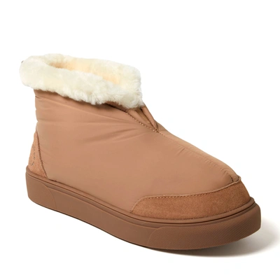 Dearfoams Fireside By Dear Foams Women's Shearling Warm Up Bootie In Driftwood