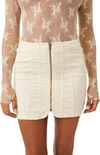 Free People Layla Cord Mini Skirt In Cheesecake In Beige
