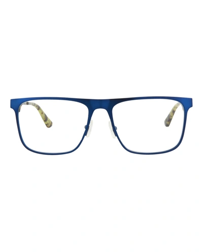 Mcq By Alexander Mcqueen Square-frame Metal Optical Frames In Blue