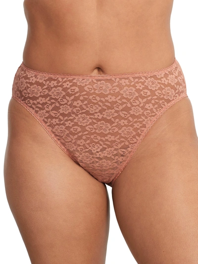 Camio Mio Women's Allover Lace High-leg Brief In Pink