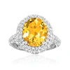 ROSS-SIMONS CITRINE RING WITH WHITE TOPAZ IN STERLING SILVER