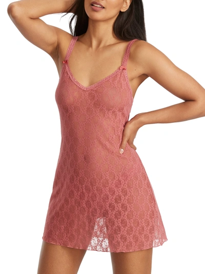 B.tempt'd By Wacoal Lace Kiss Chemise In Slate Rose