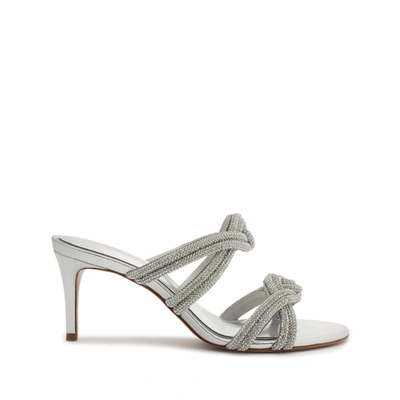Schutz Jocelyn Mule Sandal In Prata Crystal
