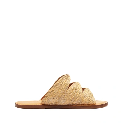 Schutz Women's Ivy Triple Strap Slide Sandals In Natural