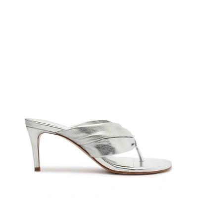 Schutz Willow Leather Sandal In Silver