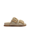 Schutz Enola Sporty Womens Slip On Open Toe Slide Sandals In Oyster