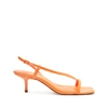 Schutz Heloise Patent Leather Sandal In Orange