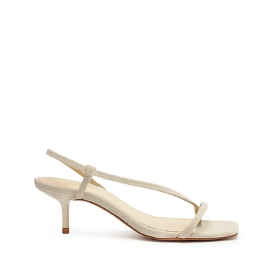 Schutz Heloise Linen Sandal In White