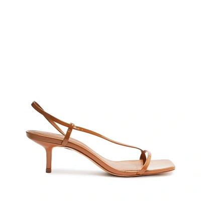 Schutz Heloise Patent Leather Sandal In Honey Peach