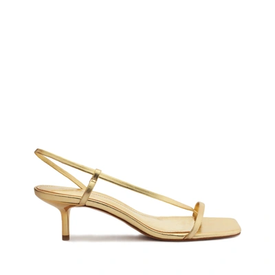 Schutz Heloise Metallic Nappa Sandal In Gold