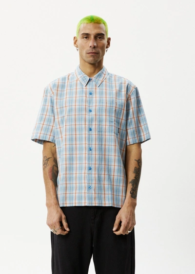 Afends Short Sleeve Shirt In Colour-blue